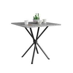 Mesa de Jantar Quadrada com Tampo de Granito Léia Preta Fosca 70 cm