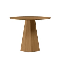 Mesa de Jantar Redonda com Tampo MDF Isis Ypê 100 cm