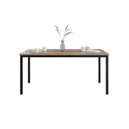 Mesa de Jantar Retangular com Tampo de MDP Adriana Amadeirado e Preto 170 cm