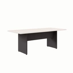 Mesa de Reunião Retangular Carvalho Berlin e Preta