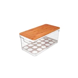 Organizador de Ovos para 36 unid. Clear Fresh Transparente e Bambu