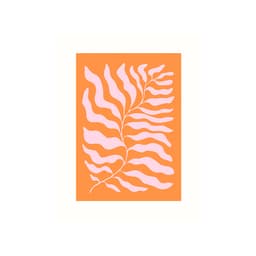 Pôster Decorativo Folhagem Coral 40x50 cm