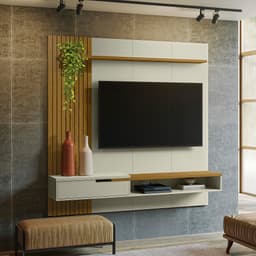 Painel para TV até 65 Polegadas Decor 1 GV Cedro e Off White