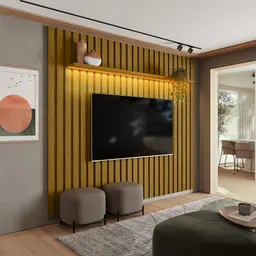 Painel para TV até 70 polegadas French com LED Cedro