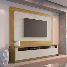 Painel para TV até 75 Polegadas Oslo Freijó e Off White 182 cm
