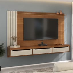 Painel para TV até 75 Polegadas Presence Cinamomo e Off White