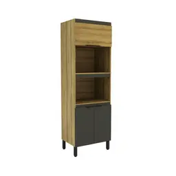 Paneleiro Magnólia 3 Portas Mel e Grafite