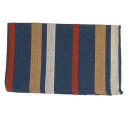 Passadeira Listrada OAK Azul e Terracota 180x60 cm