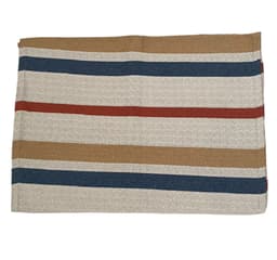 Passadeira Listrada OAK Mostarda e Azul 100x60 cm