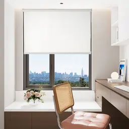 Persiana Corta Luz Bloom Linho Off White 140x160