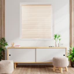 Persiana Rolo Dupla Zebra Linho Bege 160x160