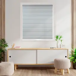 Persiana Rolo Dupla Zebra Linho Cinza 160x160