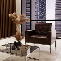 Poltrona Isis Revestimento Sintético Café