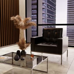 Poltrona Isis Revestimento Sintético Preto