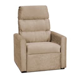 Poltrona Reclinável Turin Suede Amassado Bege