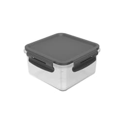 Pote Quadrado Click Transparente e Chumbo 800 ml
