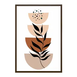 Quadro Abstrato Folhagem I sem Vidro Colorido 40x60 cm