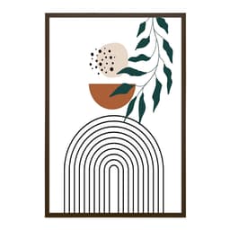 Quadro Abstrato Folhagem II sem Vidro Colorido 40x60 cm