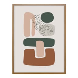 Quadro Abstrato Formatos II com Vidro Colorido 60x90 cm