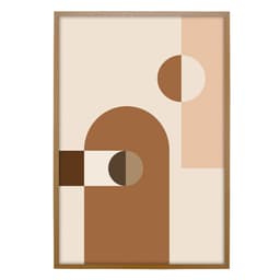 Quadro Abstrato Geo II sem Vidro Colorido 50x70 cm