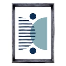 Quadro Abstrato Geométricos I com Vidro Colorido 60x90 cm