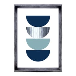 Quadro Abstrato Geométricos II com Vidro Colorido 60x90 cm