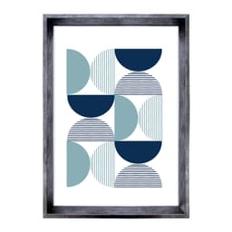 Quadro Abstrato Geométricos III com Vidro Colorido 60x90 cm