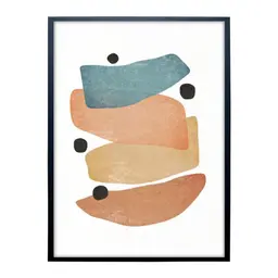 Quadro Abstrato Montagens II sem Vidro Colorido 40x60 cm