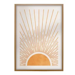 Quadro Abstrato Raios de Sol sem Vidro Colorido 30x40 cm