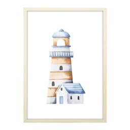 Quadro Infantil Farol sem Vidro Colorido 20x30 cm