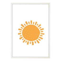 Quadro Infantil Sun sem Vidro Colorido 20x30 cm