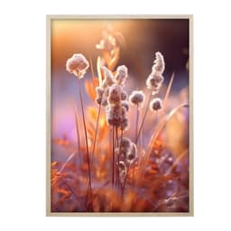 Quadro Romântico Flores I com Vidro Colorido 30x40 cm