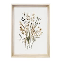 Quadro Romântico Flores do Campo I com Vidro Colorido 40x60 cm