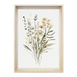 Quadro Romântico Flores do Campo II com Vidro Colorido 40x60 cm