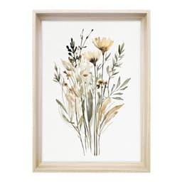 Quadro Romântico Flores do Campo III com Vidro Colorido 40x60 cm