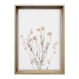 Quadro Romântico Grama de Algodão com Vidro Colorido 50x70 cm