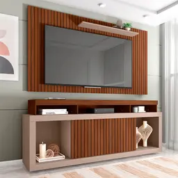 Rack com Painel para TV até 60 Polegadas Requinte Fendi e Havana