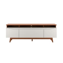 Rack para TV até 75 Polegadas Flynt 3 PT Off White e Canela 184 cm