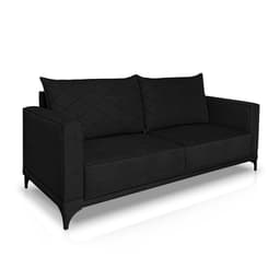 Sofá 2 Lugares Eros Linho Bouclê Preto 160 cm