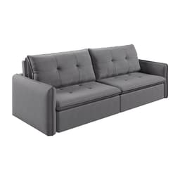 Sofá 2 Lugares Retrátil e Reclinável Braga Linho Cinza 160 cm