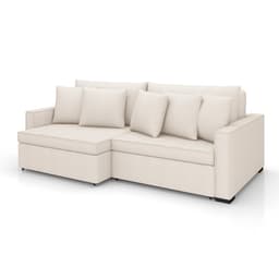 Sofá 2 Lugares Retrátil e Reclinável Rivera Linho Bouclé Cru 175 cm