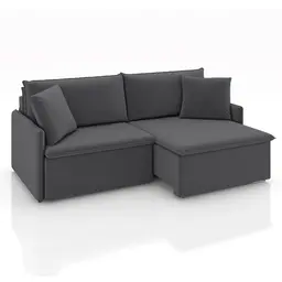 Sofá 2 Lugares Retrátil e Reclinável Stilo Veludo Grafite 174 cm