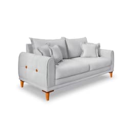 Sofá 3 Lugares Lisboa Veludo Prata 180 cm