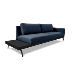 Sofá 3 Lugares Matteo com Mesa de Apoio Esquerda Linho Azul 240 cm