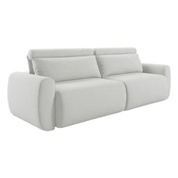 Sofá 3 Lugares Retrátil e Reclinável City Linho Cru 220 cm