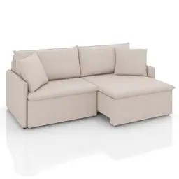 Sofá 3 Lugares Retrátil e Reclinável Stilo Linho Cru 214 cm