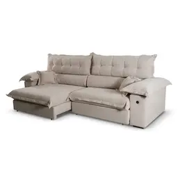 Sofá 3 Lugares Retrátil e Reclinável com USB Absoluto Linho Bege