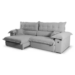 Sofá 3 Lugares Retrátil e Reclinável com USB Absoluto Linho Cinza