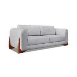 Sofá 3 Lugares Yves Bouclé Cinza 200 cm