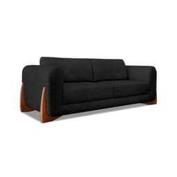 Sofá 3 Lugares Yves Bouclé Preto 220 cm